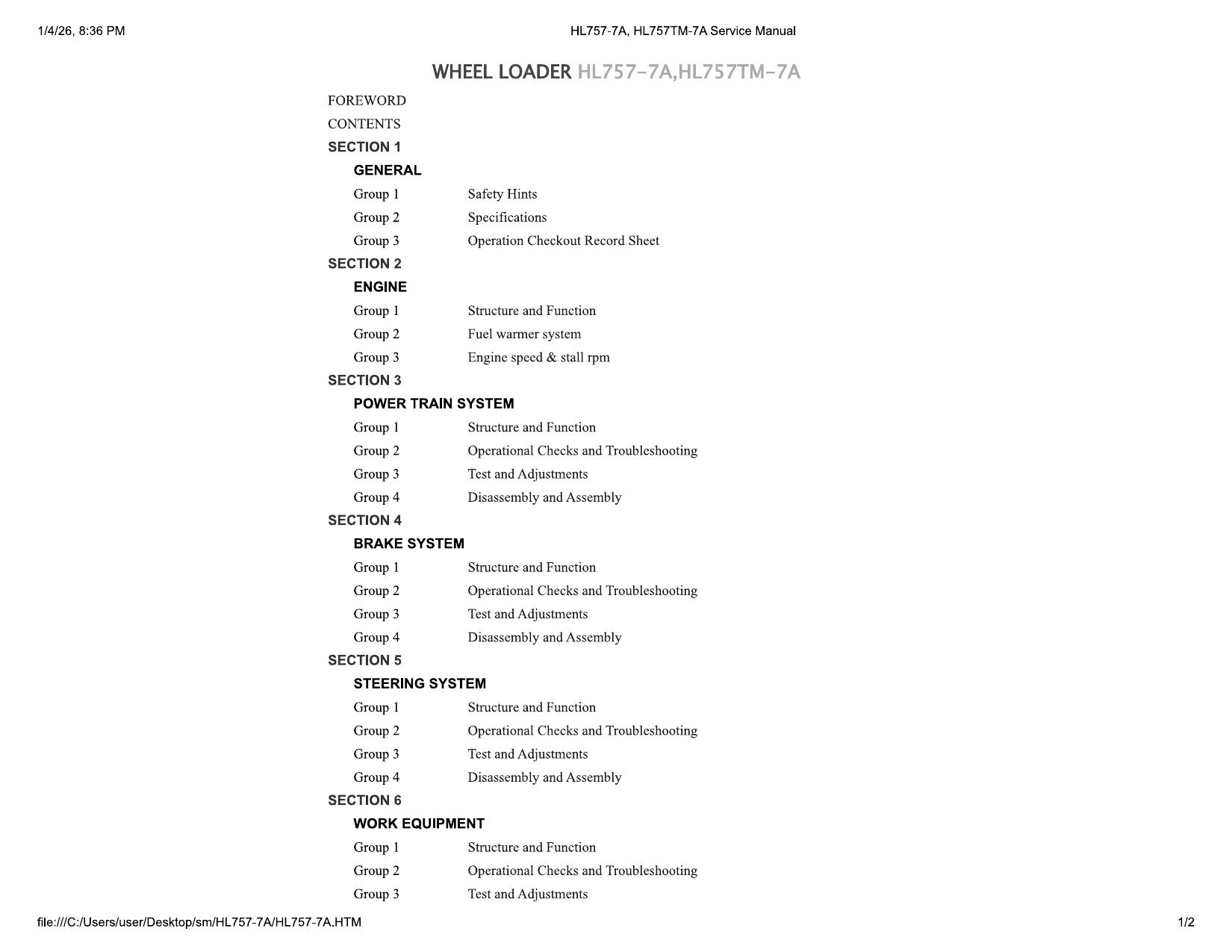 HL757-7A, HL757TM-7A Service Manual